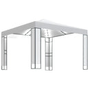 pavillon med dobbelt tag og LED-lyskæder 3x3 m hvid