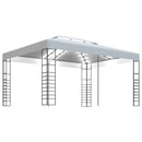 pavillon med LED-lyskæder 4x3x2,7 m hvid