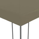 pavillon med LED-lyskæder 3x3 m gråbrun