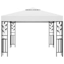 pavillon med LED-lyskæder 3x3 m hvid