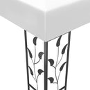 pavillon med LED-lyskæder 3x3 m hvid