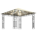 pavillon med myggenet og LED-lyskæder 3x3x2,73 m cremefarvet