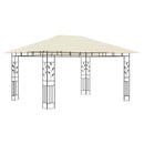 pavillon med myggenet og LED-lyskæder 4x3x2,73 m cremefarvet