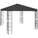 pavillon med LED-lyskæder 3x3 m antracitgrå
