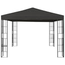 pavillon med LED-lyskæder 3x3 m antracitgrå
