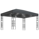 pavillon med LED-lyskæder 3x4 m antracitgrå