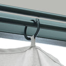 pavillon med gardin + LED-lyskæder 3x3 m aluminium cremefarvet