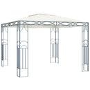 pavillon med LED-lyskæder 300x300 cm cremefarvet