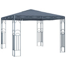 pavillon med LED-lyskæder 300x300 cm antracitgrå