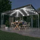 pavillon med LED-lyskæder 400x300 cm antracitgrå