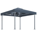pavillon med LED-lyskæder 300x300 cm aluminium antracitgrå