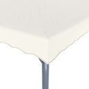 pavillon med LED-lyskæder 400x300 cm aluminium cremefarvet