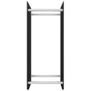 brændestativ 40x35x100 cm hærdet glas sort