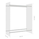 brændestativ 80x35x100 cm hærdet glas transparent