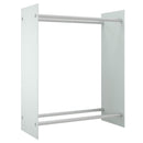 brændestativ 80x35x100 cm hærdet glas hvid