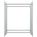brændestativ 80x35x100 cm hærdet glas hvid