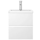 underskab med indbygget håndvask konstrueret træ hvid
