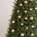 julekuglesæt med topspir 60 dele 150 LED'er rosenguld