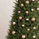 julekuglesæt med topspir 60 dele 150 LED'er rosenguld