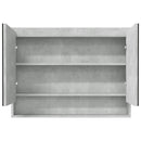 badeværelsesskab med spejl 80x15x60 cm MDF betongrå