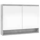 badeværelsesskab med spejl 80x15x60 cm MDF betongrå