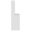 makeupbord med LED-lys 100x40x135 cm MDF hvid