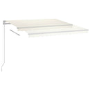 markise m. LED-lys 300x250 cm manuel betjening cremefarvet