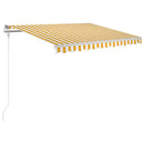 markise 300x250 cm automatisk betjening gul og hvid