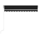 markise 300x250 cm automatisk betjening antracitgrå