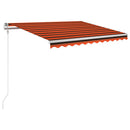 markise 300x250 cm automatisk betjening orange og brun