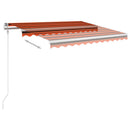 markise 300x250 cm automatisk betjening orange og brun