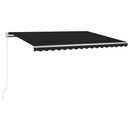 markise m. LED + vindsensor 300x250 cm automatisk antracitgrå