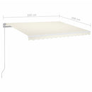 markise 350x250 cm manuel betjening cremefarvet