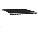 markise m. LED + vindsensor 350x250 cm automatisk antracitgrå