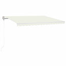 markise m. LED + vindsensor 400x300 cm automatisk cremefarvet