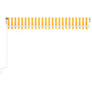 markise m. LED + vindsensor 450x300 cm automatisk gul og hvid