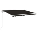 markise 400x350 cm automatisk betjening antracitgrå