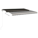 markise 400x350 cm automatisk betjening antracitgrå