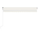 markise m. LED + vindsensor 400x350 cm automatisk creme