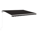markise m. LED + vindsensor 400x350 cm automatisk antracit