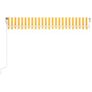 markise m. LED + vindsensor 450x350 cm automatisk gul og hvid