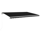 markise 500x350 cm automatisk betjening antracitgrå