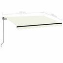 markise 350x250 cm manuel betjening cremefarvet