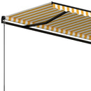 markise 450x300 cm manuel betjening gul og hvid