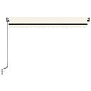 markise 450x300 cm automatisk betjening cremefarvet