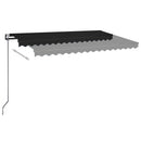 markise 400x350 cm automatisk betjening antracitgrå