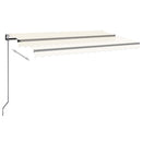 markise m. LED + vindsensor 400x350 cm automatisk creme