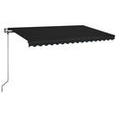 markise m. LED + vindsensor 400x350 cm automatisk antracit