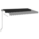markise m. LED + vindsensor 400x350 cm automatisk antracit