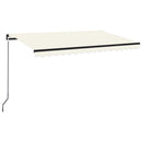 markise 450x350 cm manuel betjening cremefarvet